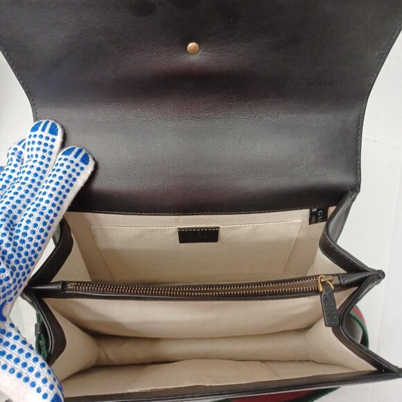 GUCCI Dionysus Bamboo Black Leather Satchel 770-092025 - Picture 11 of 16